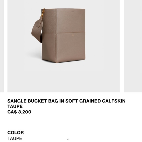Celine Sangle shoulder bucket bag brand new authentic - Picture 11 of 11